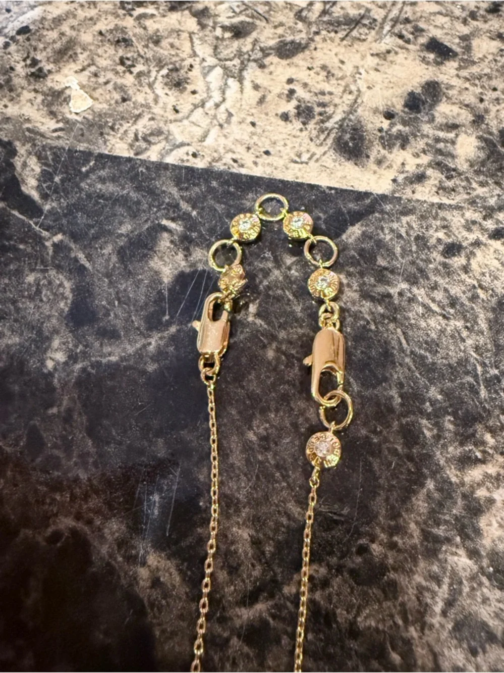 Henri Bendel Gold Tone Pave Diamond-Style Halo Necklace - Picture 7 of 10